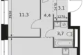 3 room apartment 67 m² Moscow, Russia