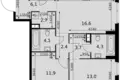 Apartamento 3 habitaciones 74 m² Moscú, Rusia