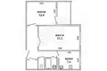 Квартира 2 комнаты 50 м² Мухавецкий сельский Совет, Беларусь