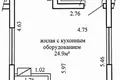 1 room apartment 29 m² Minsk, Belarus
