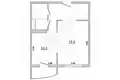 Wohnung 1 zimmer 42 m² Muchaviecki sielski Saviet, Belarus
