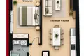 1 bedroom apartment 58 m² Batumi, Georgia