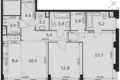 Appartement 2 chambres 77 m² Moscou, Russie
