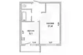 Квартира 1 комната 41 м² Мухавецкий сельский Совет, Беларусь