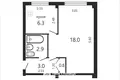 1 bedroom apartment 31 m² Minsk, Belarus