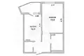 Apartamento 1 habitación 40 m² Muchaviecki sielski Saviet, Belarús