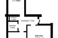 2 room apartment 61 m² Ratamka, Belarus