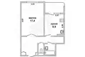 1 room apartment 41 m² Brest, Belarus