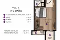 Квартира 1 комната 43 м² Мезитли, Турция