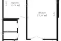 1 room apartment 37 m² Muchaviecki sielski Saviet, Belarus