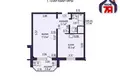 1 room apartment 37 m² Lyasny, Belarus