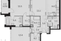 3 room apartment 84 m² Moscow, Russia