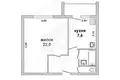 1 room apartment 40 m² Brest, Belarus