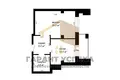1 room apartment 43 m² Muchaviecki sielski Saviet, Belarus