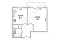 Wohnung 1 zimmer 31 m² Buchovicki sielski Saviet, Belarus