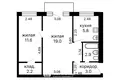 Квартира 2 комнаты 45 м² Минск, Беларусь