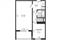 1 bedroom apartment 33 m² Minsk, Belarus