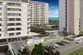 Wohnkomplex New residence with an aquapark, swimming pools and a tennis court at 150 meters from the beach, Mersin, Turkey