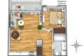 2 room apartment 37 m² in Vilnius, Lithuania