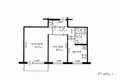 2 room apartment 38 m² Minsk, Belarus