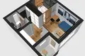 1 room apartment 25 m² Warsaw, Poland