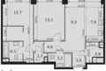 Mieszkanie 2 pokoi 66 m² Moskwa, Rosja