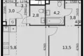Apartamento 2 habitaciones 50 m² Moscú, Rusia