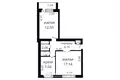 2 bedroom apartment 49 m² Barysaw, Belarus