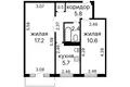 2 bedroom apartment 42 m² Minsk, Belarus