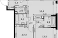 Apartamento 3 habitaciones 74 m² Moscú, Rusia