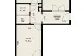Appartement 2 chambres 53 m² Minsk, Bélarus