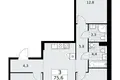 3 room apartment 76 m² Kommunarka, Russia