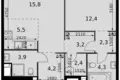 Apartamento 2 habitaciones 54 m² Moscú, Rusia