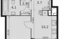1 room apartment 36 m² Moscow, Russia