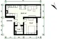 2 room apartment 44 m² in Warsaw, Poland