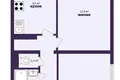 2 room apartment 56 m² Maladzyechna, Belarus
