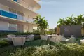 Residential complex New residence Samana Lake Views with swimming pools and lounge areas close to a highway, Production City, Dubai, UAE