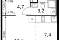 Студия 1 комната 27 м² Ленинский городской округ, Россия