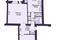 Appartement 2 chambres 54 m² Usyazh, Bélarus