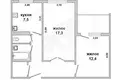 2 room apartment 50 m² Muchaviecki sielski Saviet, Belarus