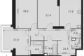 Квартира 3 комнаты 102 м² Москва, Россия