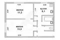 Wohnung 2 zimmer 40 m² Lieninski, Belarus