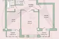 2 room apartment 50 m² Minsk, Belarus