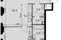 Mieszkanie 2 pokoi 55 m² Moskwa, Rosja