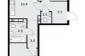 3 room apartment 59 m² Kommunarka, Russia