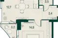 1 bedroom apartment 41 m² Moscow, Russia