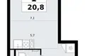 Mieszkanie 1 pokój 21 m² Wnukowo, Rosja