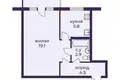 Wohnung 1 zimmer 32 m² Soligorsk, Belarus