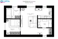 3 room apartment 55 m² Vilnius, Lithuania