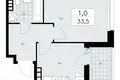 Mieszkanie 1 pokój 34 m² Kommunarka, Rosja